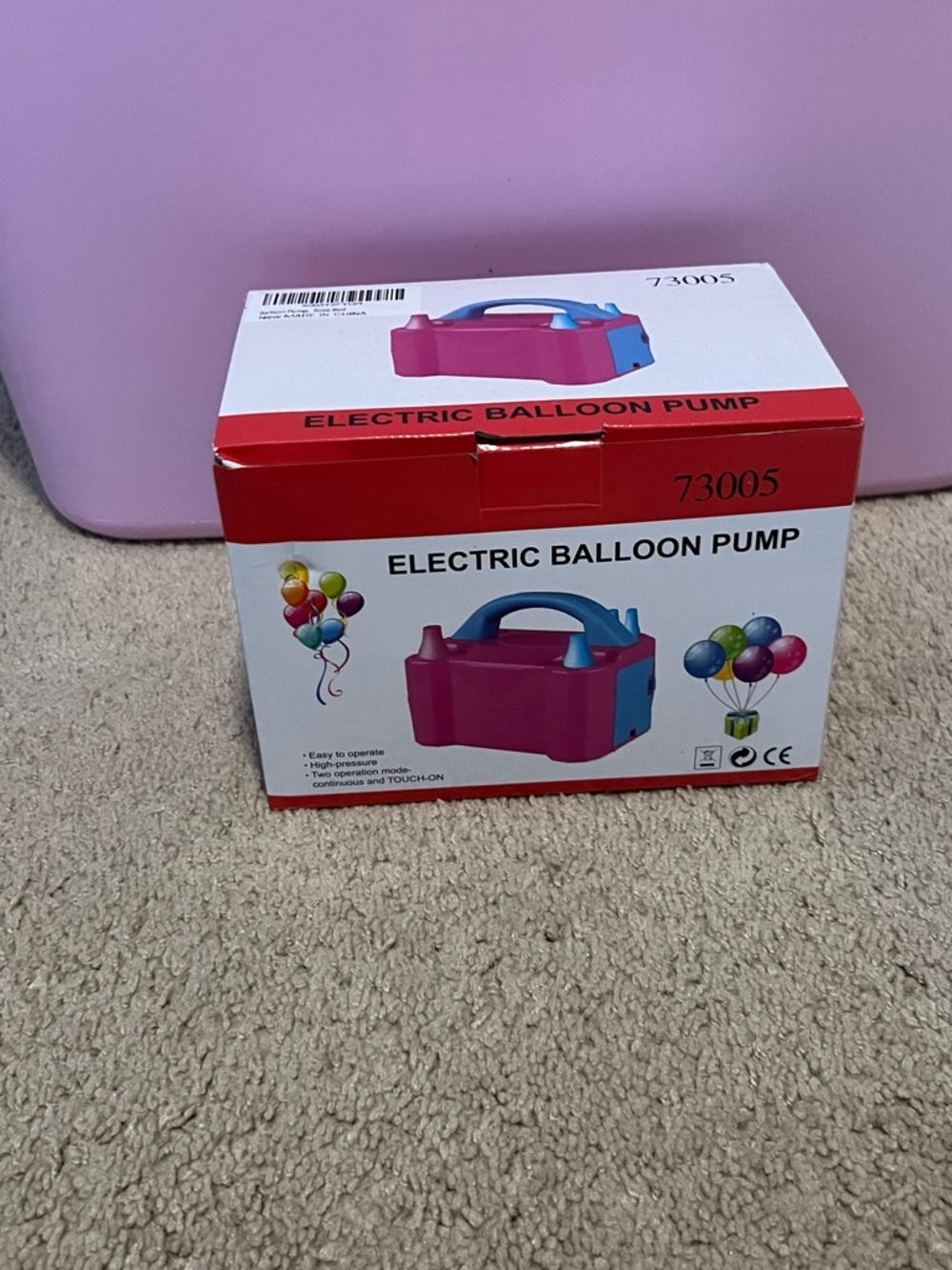 Electric Balloon Pump - Pink and Blue